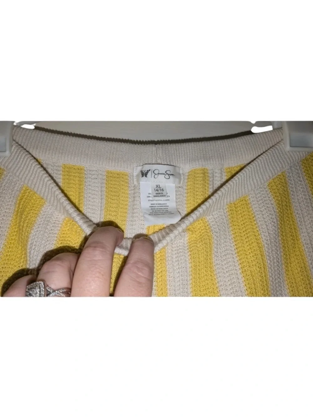Jessica Simpson 100% Cotton  Striped  Knit Pants casual chic summer vacation